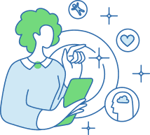 person exploring personality